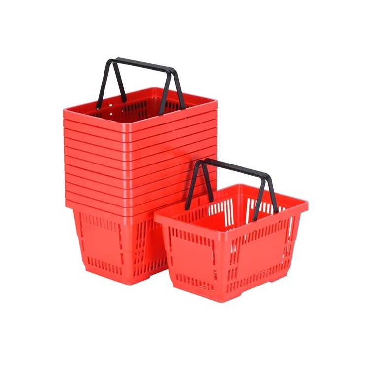 Plastic Shopping Basket with Handle